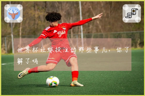 世界杯让球投注的那些事儿，你了解了吗